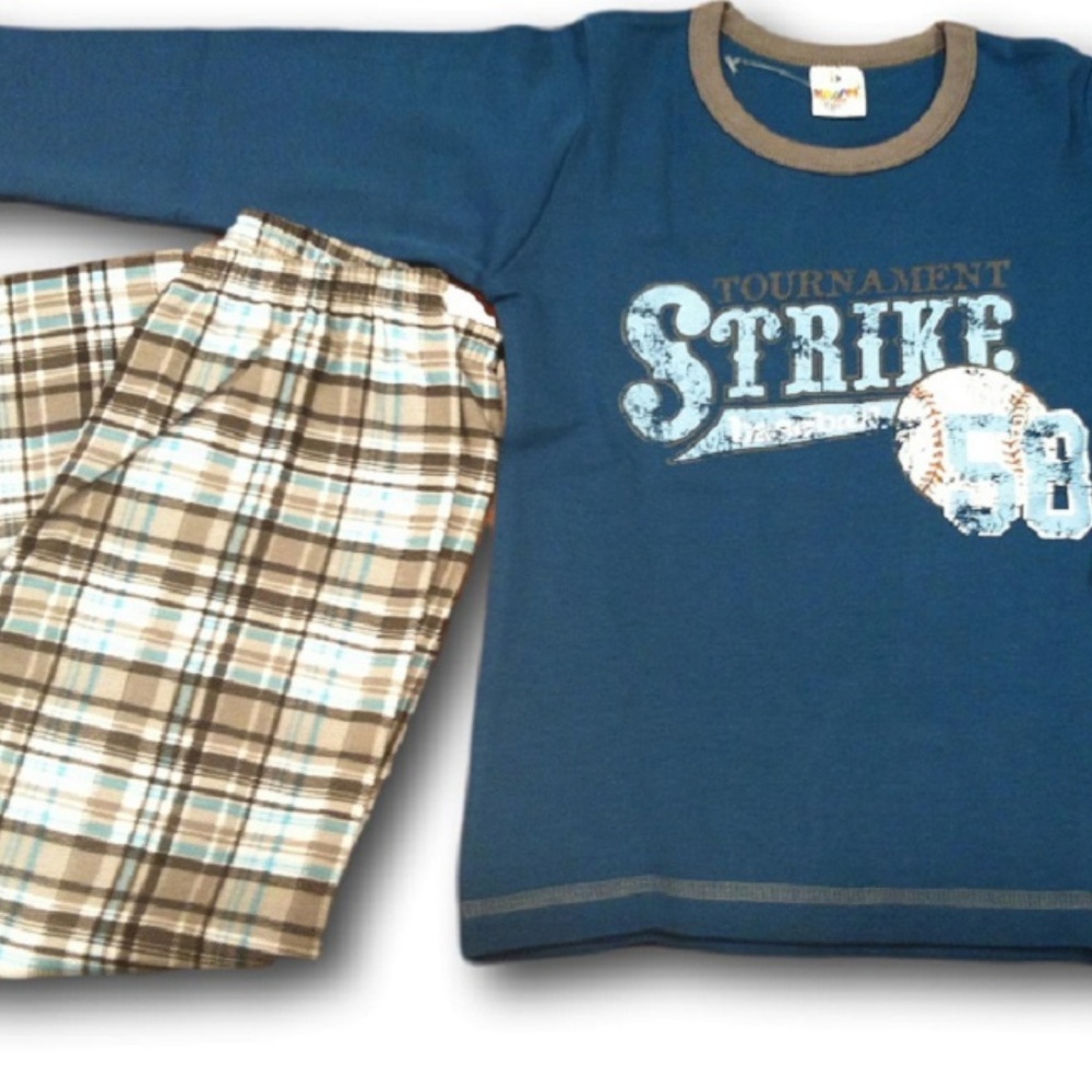 Little Boys Baseball Theme Pajamas Set